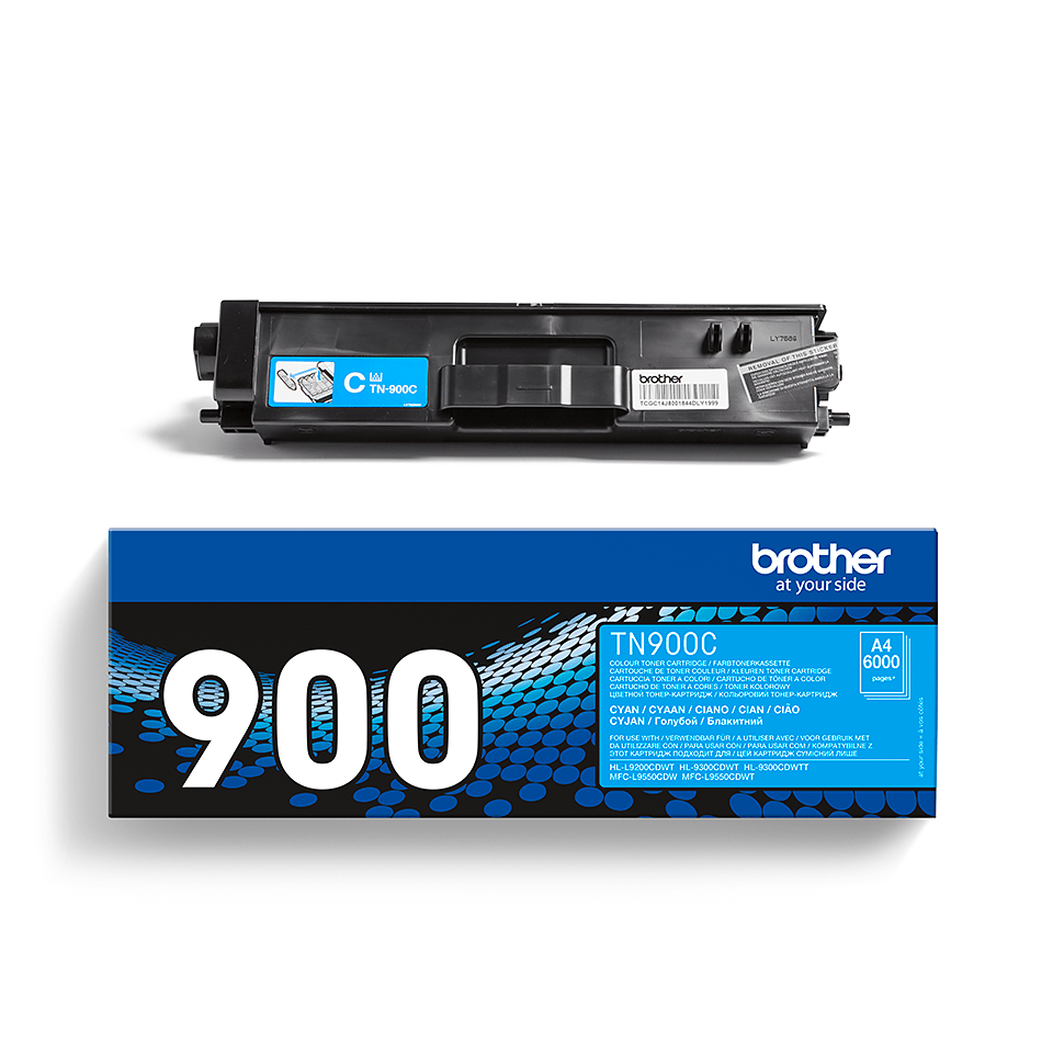 Оригинална тонер касета Brother TN900C – син цвят 3